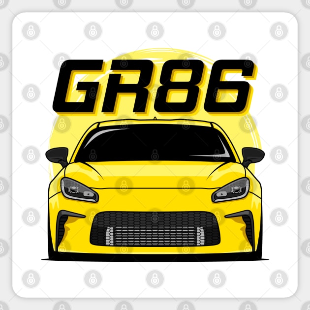 GR86 Yellow Sticker by GoldenTuners